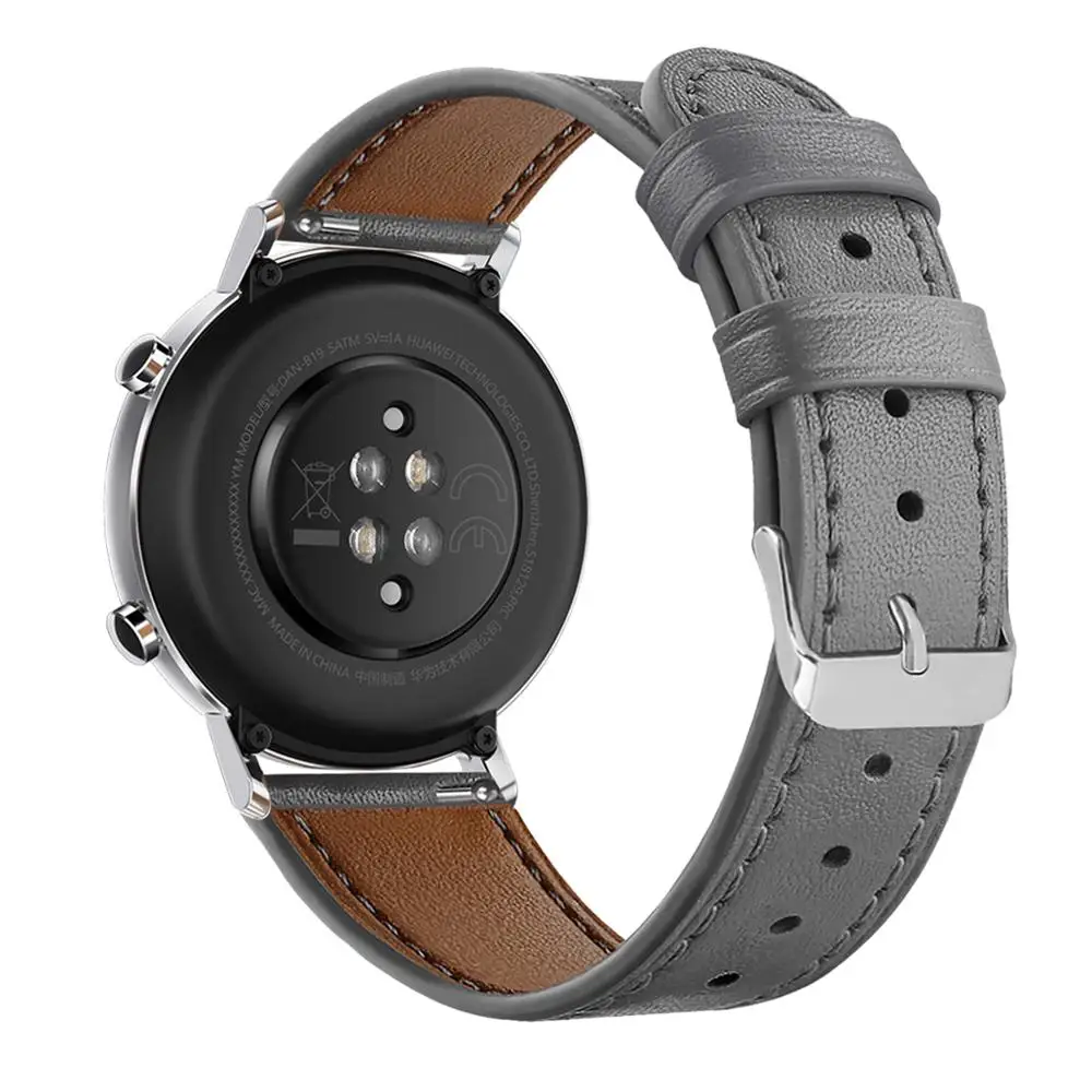 Ремешок из натуральной кожи для Huawei watch GT2 46 мм 42 мужской и женский браслет gt |