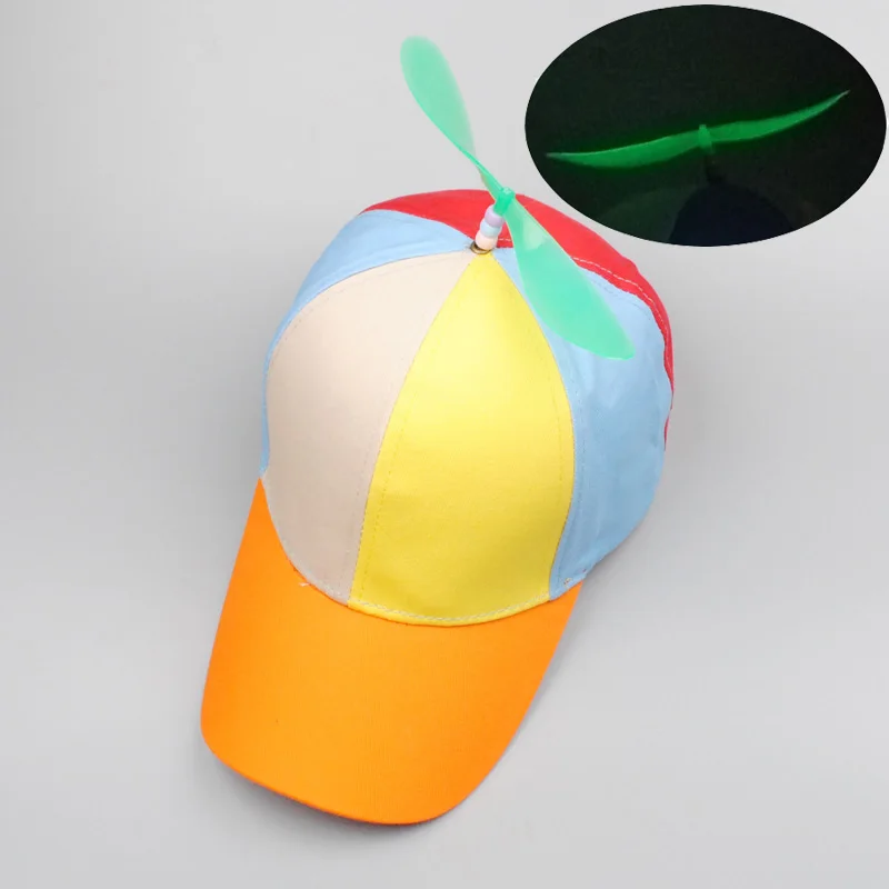Orange 5 Креативная летняя забавная Мужская бейсболка для родителей и детей, разноцветная бейсболка с пропеллером, женская уличная шапка, съемная - Цвет: Orange 5