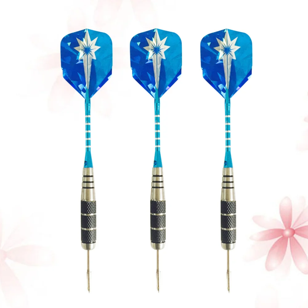 

3pcs 22g Professional Darts Drop-resistant Pin-type Darts Sequin Dart Tail Needle Tipped Darts Aluminum Rod Flights Darts