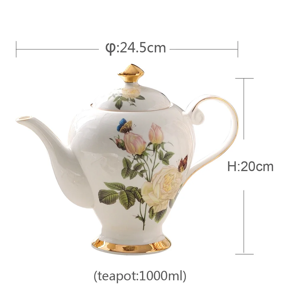 Чайный сервиз из тонкого костяного фарфора (35 унций) для английского