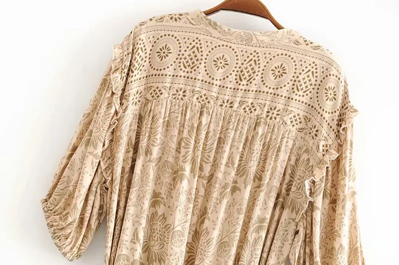 Винтажное шикарное женское платье с цветочным принтом коротким рукавом