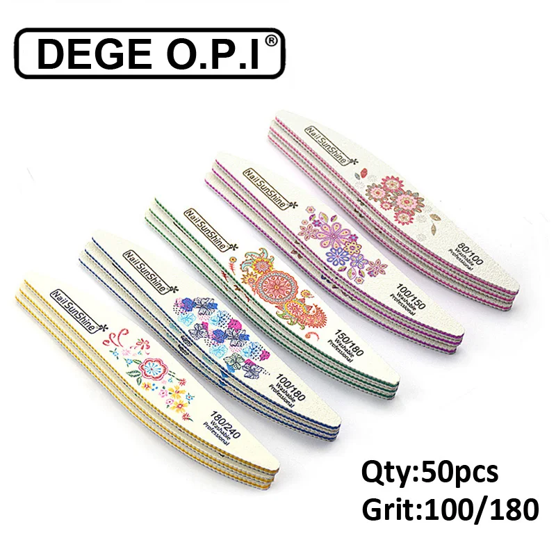 

50pcs/100pcs Professional Sanding Nail Files Double Side Sanding Buffer Block Tips Nail Tools Manicure Nail Polishing