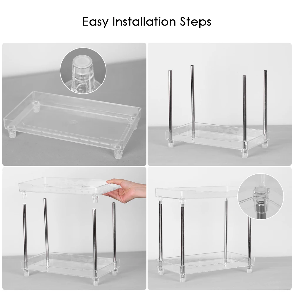 Органайзер для косметики с 2 отделениями столешница органайзер полка хранения