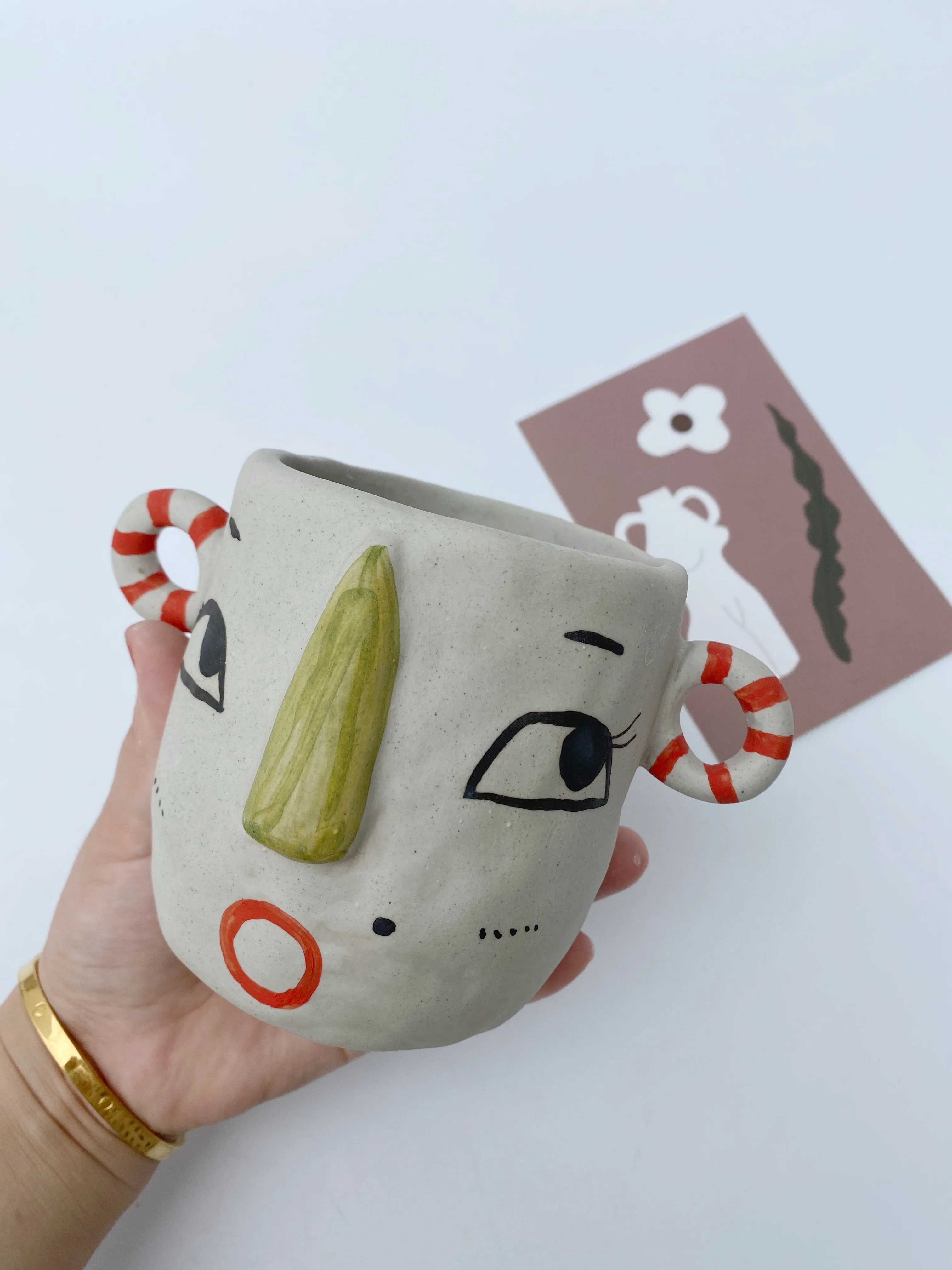 

Creative Imitation Human Face Handmade Ceramic Flower Pot Nordic Modern Simple Art Cute Fresh Flower Pot Home Decoration