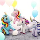 3D гигантский Единорог для будущей матери, надувная Радуга, лошадь, фольгированный шар с буквами, детские игрушки, единорог, украшение для дня рождения, товары