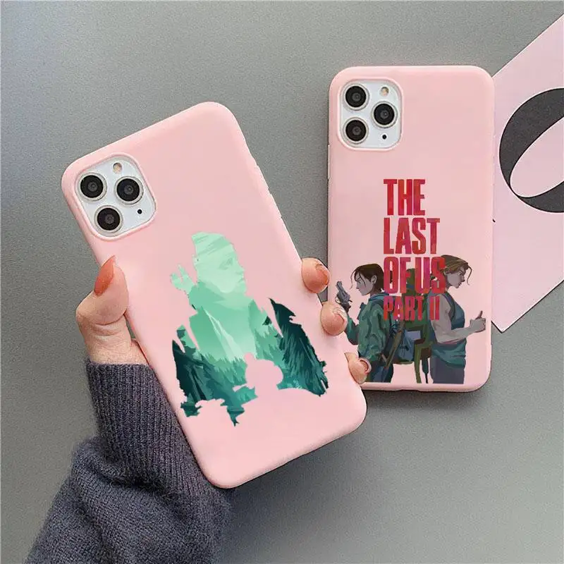 

the last of us 2 phone cases Candy Color for iPhone 6 7 8 11 12 s mini pro X XS XR MAX Plus
