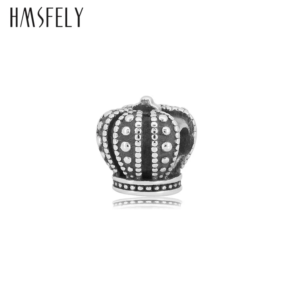HMSFELY 316l нержавеющая сталь корона бусины аксессуары Европейский с большим