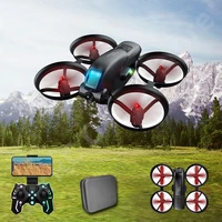 kf615 mini drone 2 4g wifi fpv optical flow positioning cool light shooting 4k hd dual camera rc qudacopter gift for kids toys