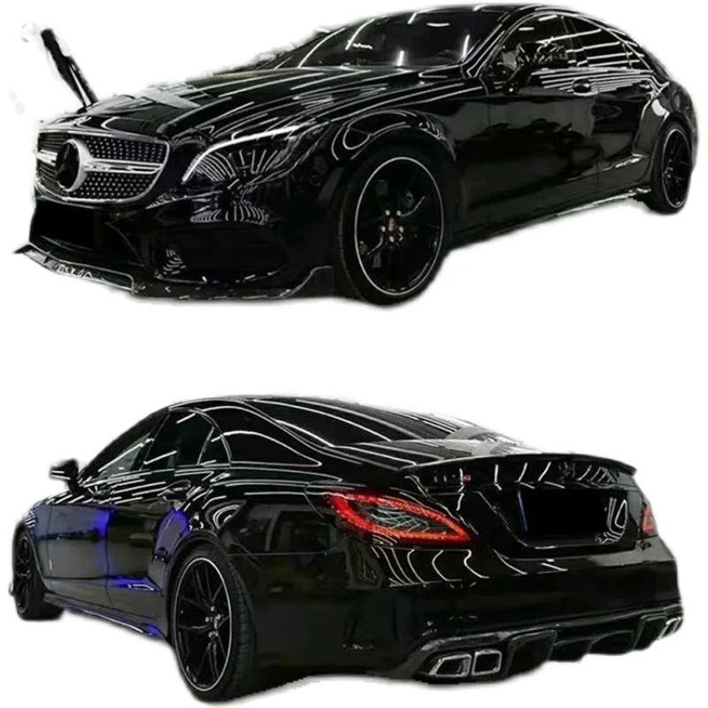 

Подходит для 15-17w218 Mercedes Benz Cls320 350 Модифицированная Передняя боковая юбка из углеродного волокна и задний спойлер для губ