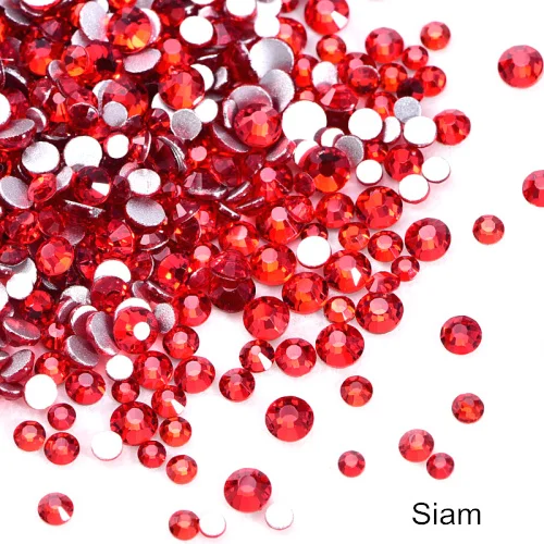 2028 с разноцветными кристалами, не требуют горячей фиксации Стразы с плоской задней Стекло Стразы Non HotFix Стразы для нейл-арта украшения B3398 - Цвет: Light Siam