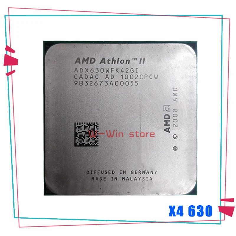 Четырехъядерный процессор AMD Athlon II X4 630 2 8 ГГц ADX630WFK42GI разъем AM3|Процессоры| |