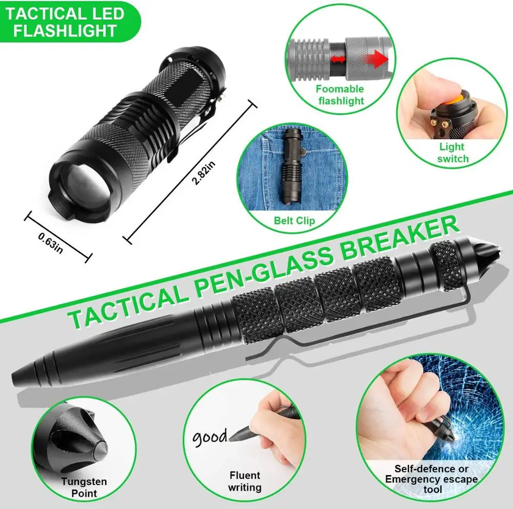 Набор принадлежностей для выживания 18 в 1 аварийный инструмент Тактическая