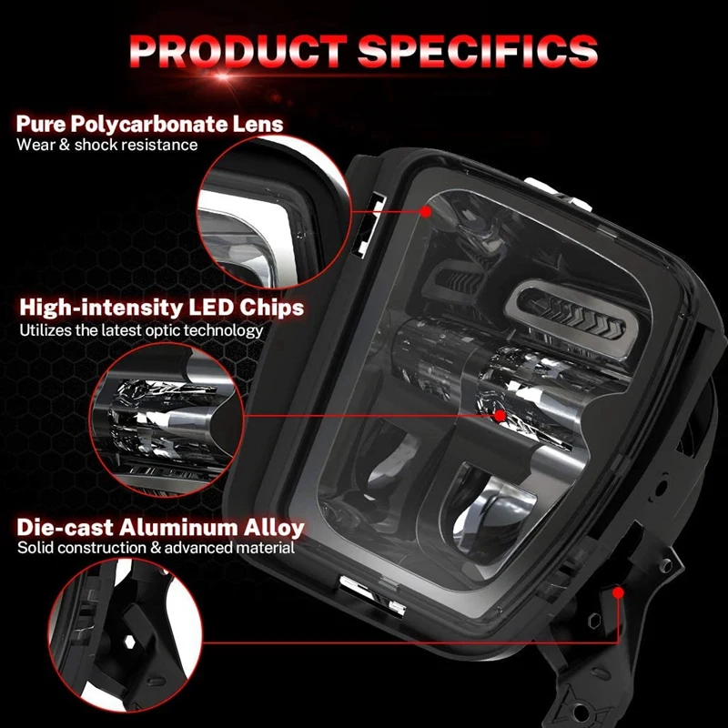 

LED Fog Lights Bumper Driving Fog Lamp Assembly for Dodge Ram 1500 2013- 2018 68104821AC Car Accessories