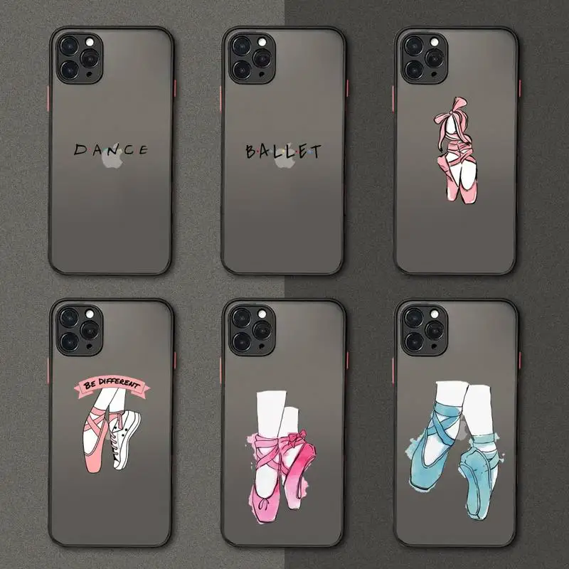 

Watercolor art colorful ballerina Phone Case matte transparent For iphone 7 8 11 12 13 plus mini x xs xr pro max cover