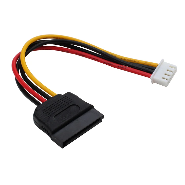 ITX Floppy 4Pin Female XH2.54mm to 15Pin SATA адаптер конвертер силовые Провода кабель Шнур 18AWG