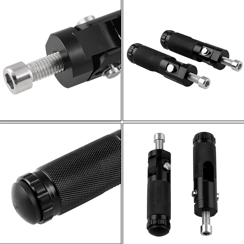

2pcs CNC Aluminum Universal Motorcycle Motor Bike Folding Footrests Foot Rests Pegs Pedals Set Parts