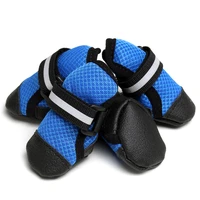 non slip pet dog shoes cellular mesh fabric breathable spring autumn dogs shoes for small medium big dogs walk hemming pet boots