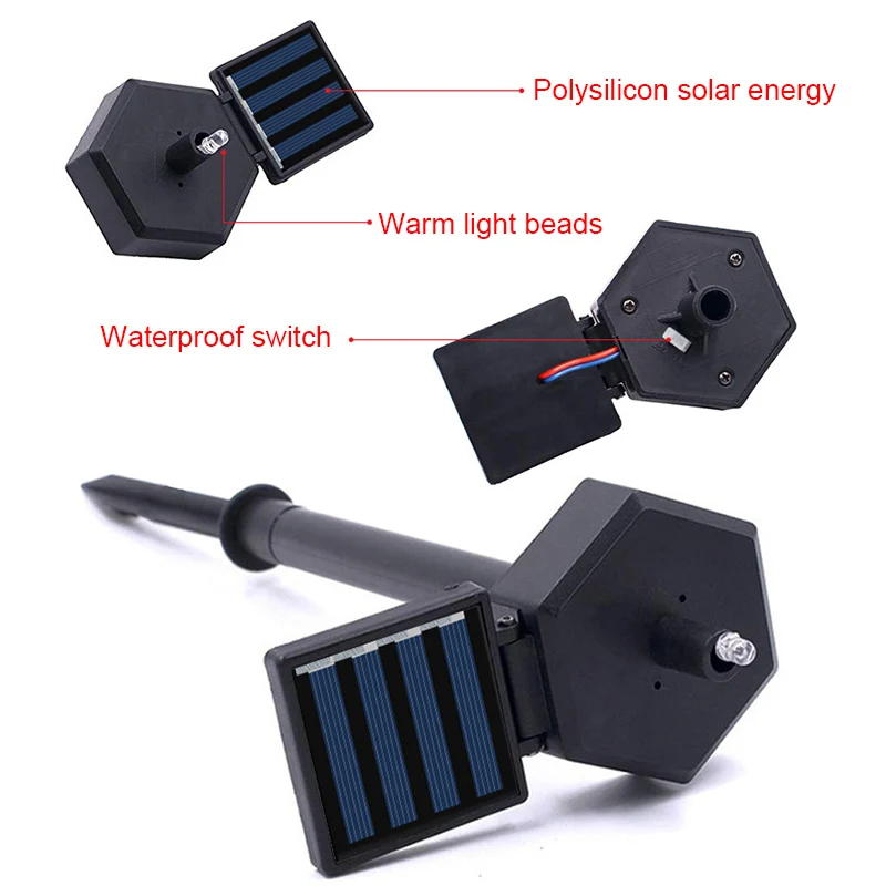 Точечный светильник на солнечной батарее с Санта-Клаусом светодиодный личный