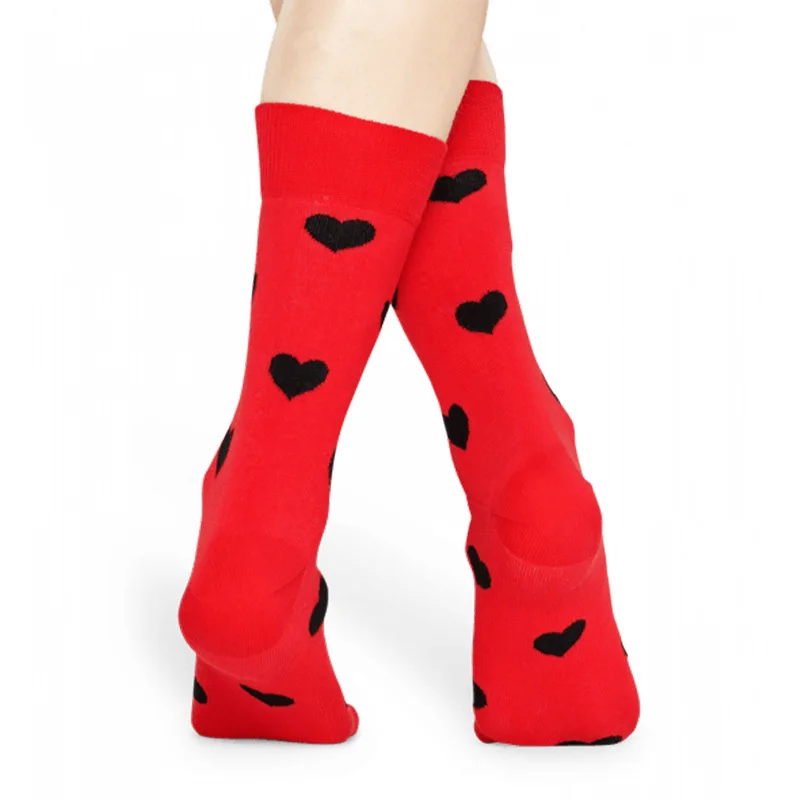 Индивидуальные маленькие красные носки с принтом в форме сердца европейском и