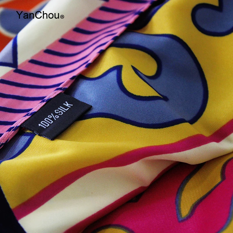 Саржевый шелковый шарф квадратная женская большая шаль хиджаб шелк винтажный