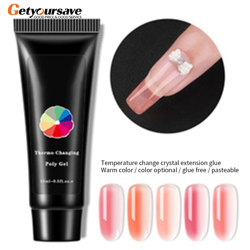 Кристаллический клей для увеличения температуры ногтей быстрого наращивания