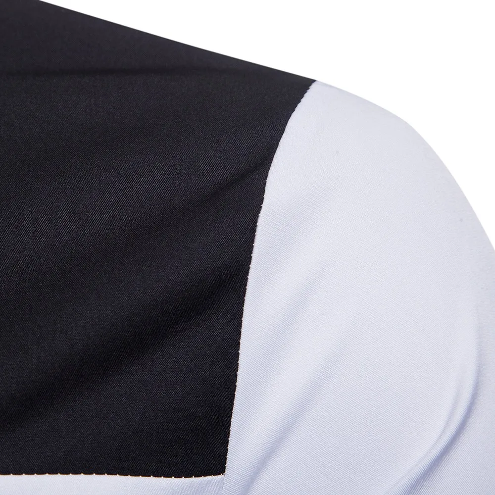 

men shirt long sleeve Men's Autumn Casual Shirts Long Sleeve Shirt Patchwork Shirt Top Blouse shirt men casual#15