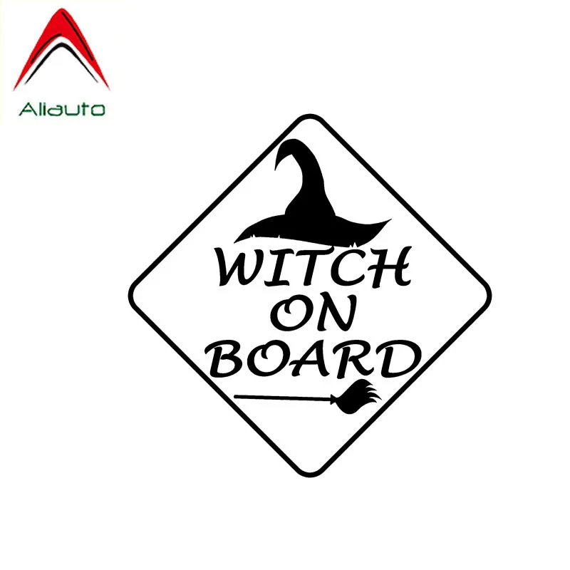 

Автомобильная виниловая наклейка «ведьма на борту», 12 х12 см