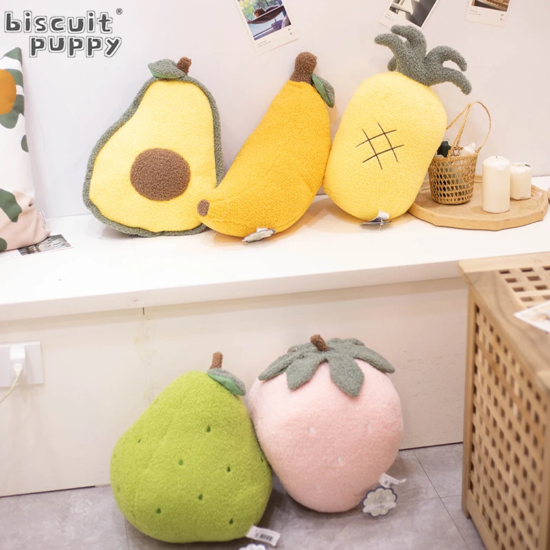 

35CM Fruit Avocado Pineapple Pear Strawberry Banana Plush Toy Baby Sleeping Appease Pillow Children Birthday Gift Home Decor