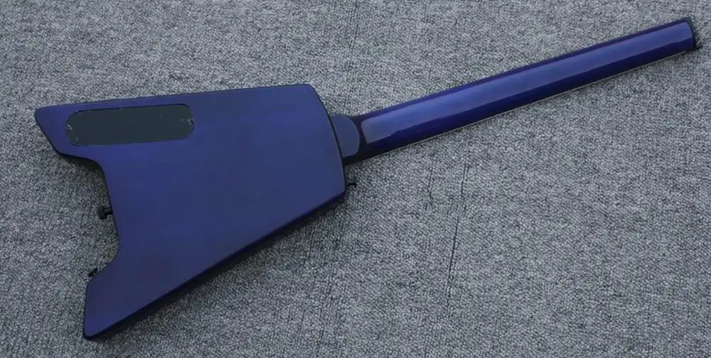 Оптовая продажа гитары Новый 6 струны Безголовый электрогитары с тремоло в синем