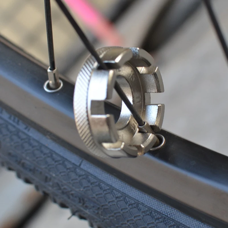 1pcs Bicycle spoke nipple wrench 8-way groove mountain bike wheel rim regulator repair tool accessories | Спорт и развлечения