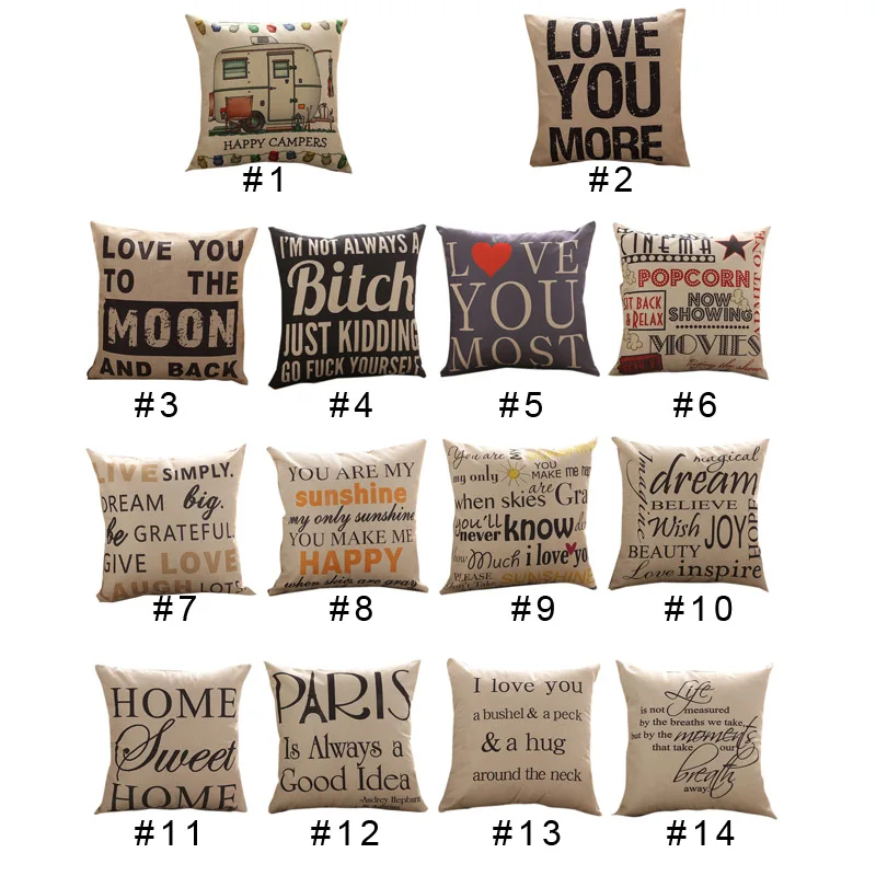 Распродажа новый модный чехол с буквенным принтом хлопковая льняная накидка на