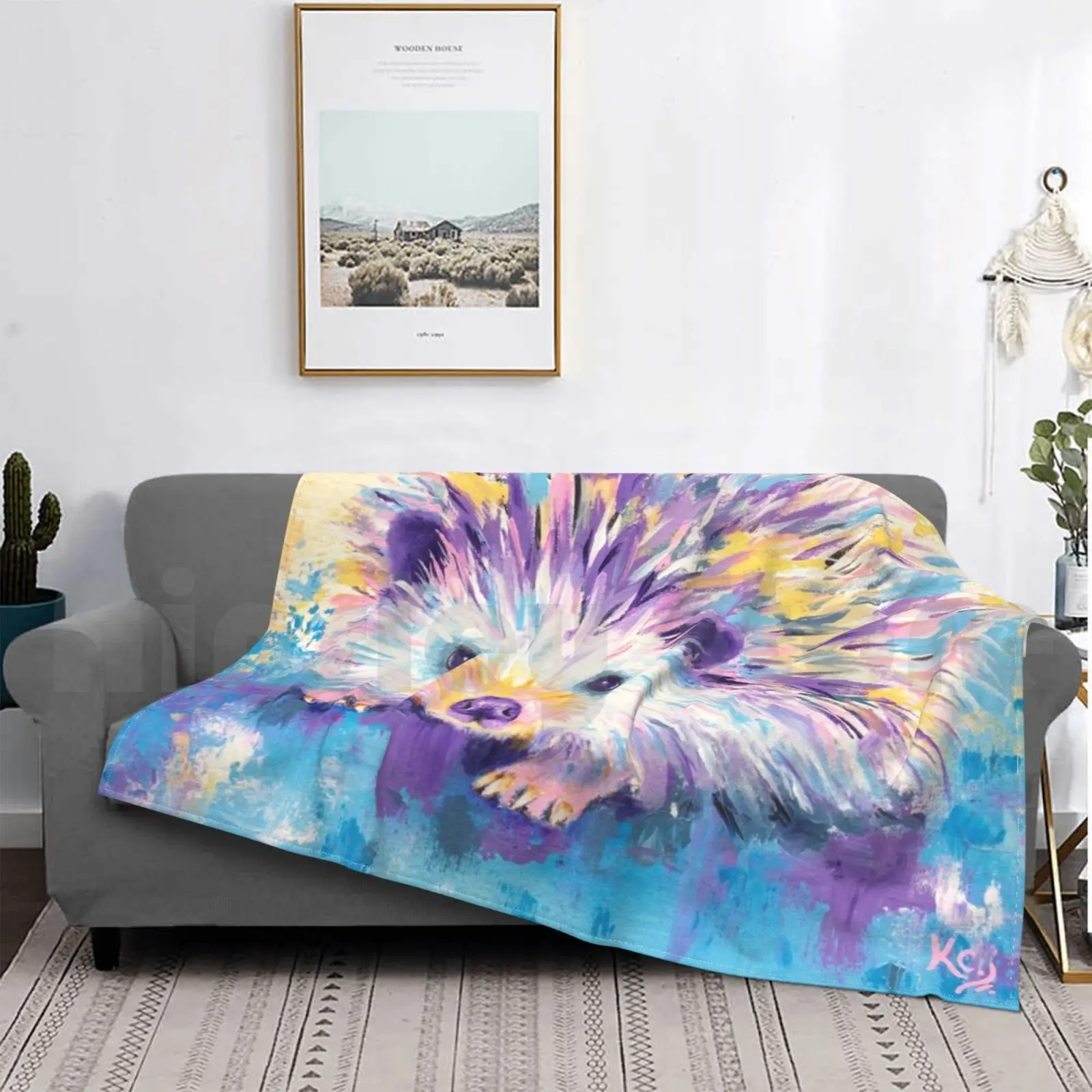 Модное одеяло с ежиком на заказ 257 ежик лицо животных симпатичный Ежик пастель