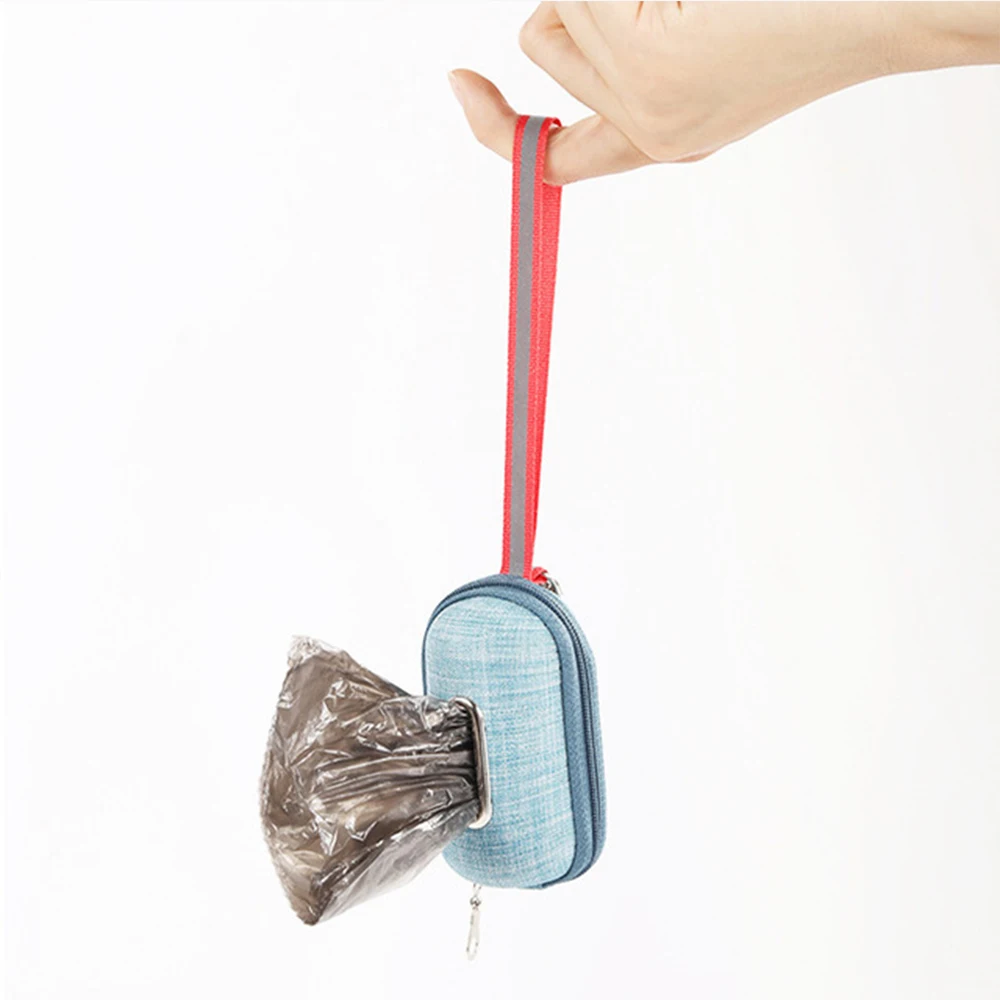 

Portable Pet Dog Poop Bag Dispenser Pick-Up Bags Holder With Rope Cleaning Waste Garbage Box