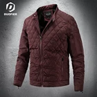 Мужская куртка с ромбовидным швом, осенне-зимняя Легкая однотонная куртка