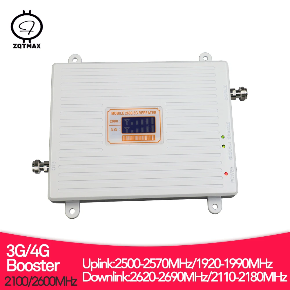 Усилитель мобильного сигнала ZQTMAX 3g 4g lte umts репитер усилитель сотового 2100 2600