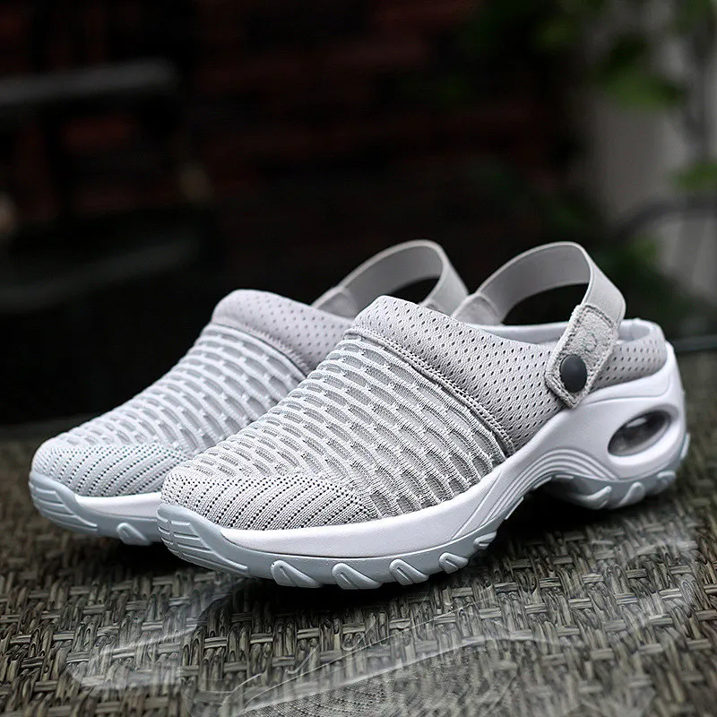 

Summer Women Wedges Heel Slip On Sandals Shoes Outdoor Comfort Sports Shoes J55
