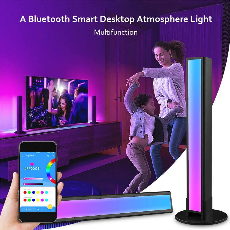 

Светодиодная Напольная Лампа, декоративный RGB светильник для спальни, гостиной, с Bluetooth и приложением