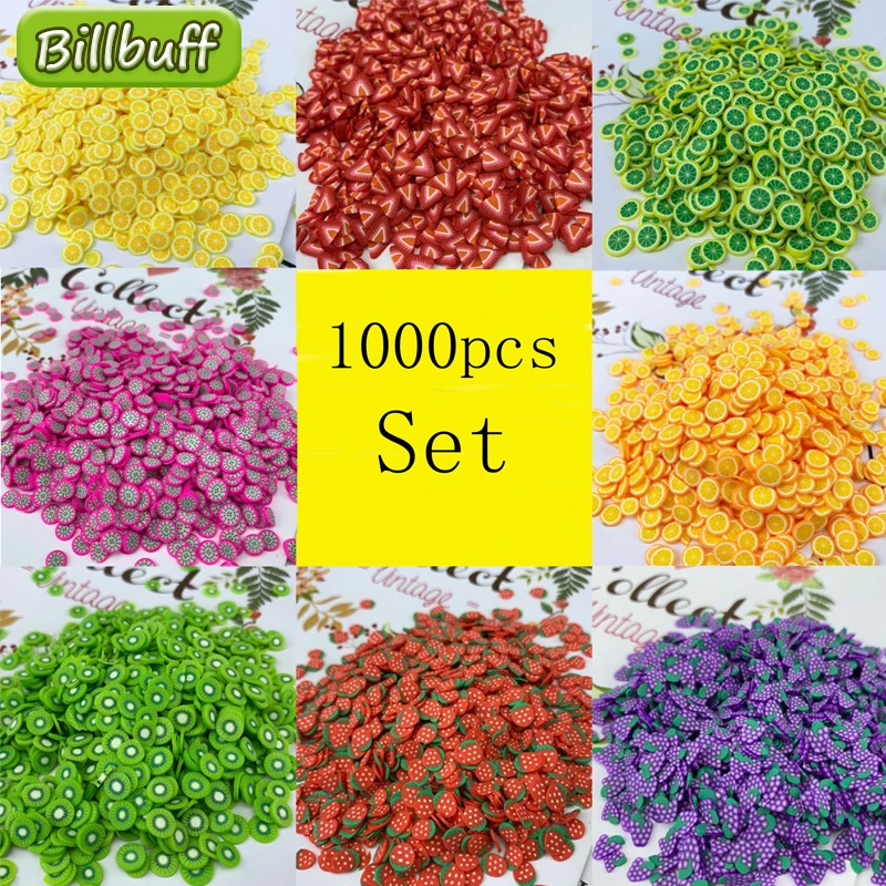 1000 шт./компл. слаймы для овощей фрукты ломтики декоративные добавки наполнителя