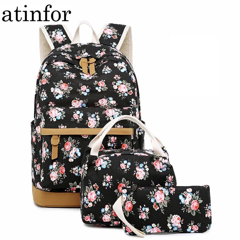 Водонепроницаемый женский рюкзак с принтом бренда atinfor 3 шт./компл. школьная сумка