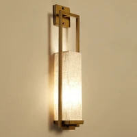 new chinese style wall lamp bedside lamp living room bedroom corridor hotel wall stair lamp e27 cloth light fixture sconce