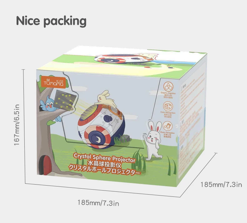 Luminous Pacify Baby Sleep Lamp Toddler Toys Children Night Light Projector Starry Sky Story Ball Projection Kids Birthday | Игрушки и