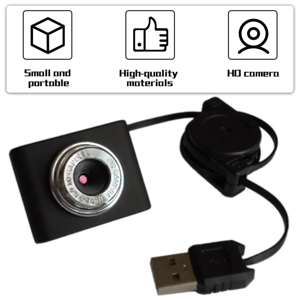 

Mini Webcam USB 2.0 HD Web 8 Million Pixels Computer Camera for Desktop Laptop USB Plug and Play