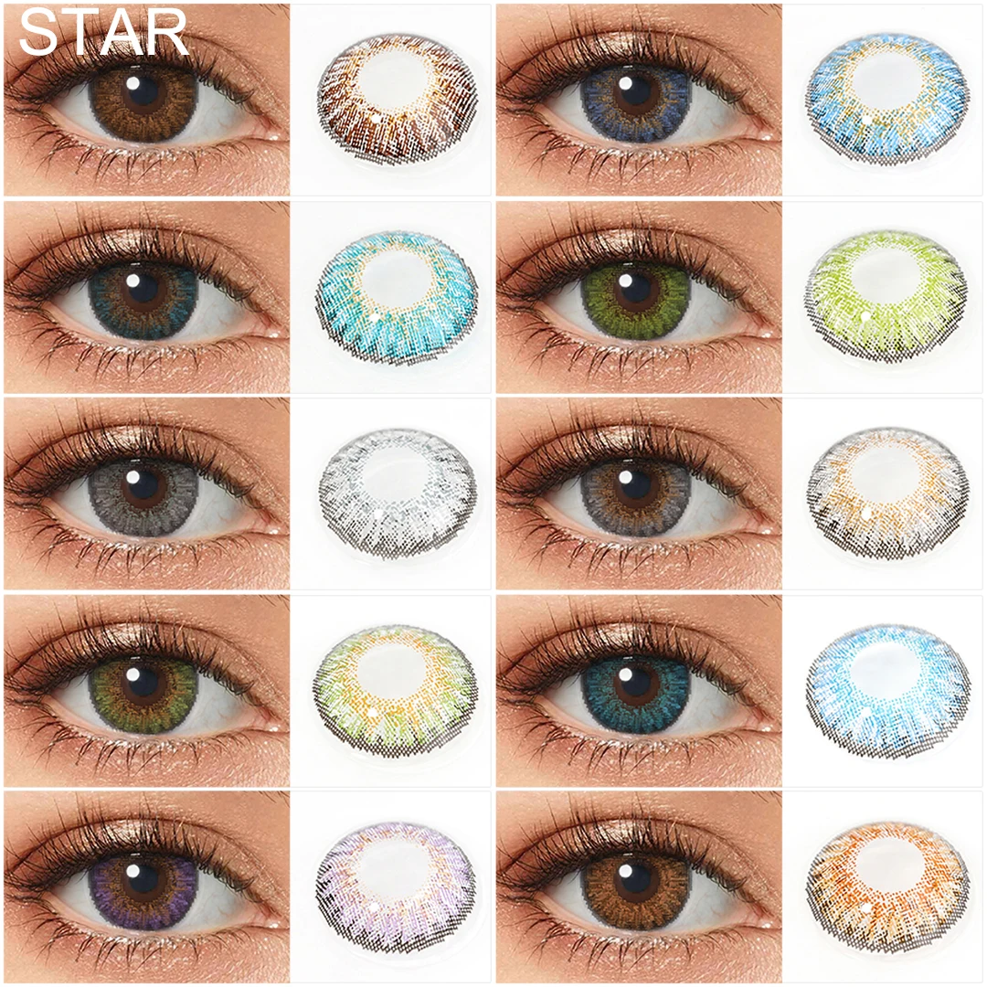 color contact lenses yearly contact lenses 3 tone color lens eyes 1 pair colored pupils for eyes free global shipping