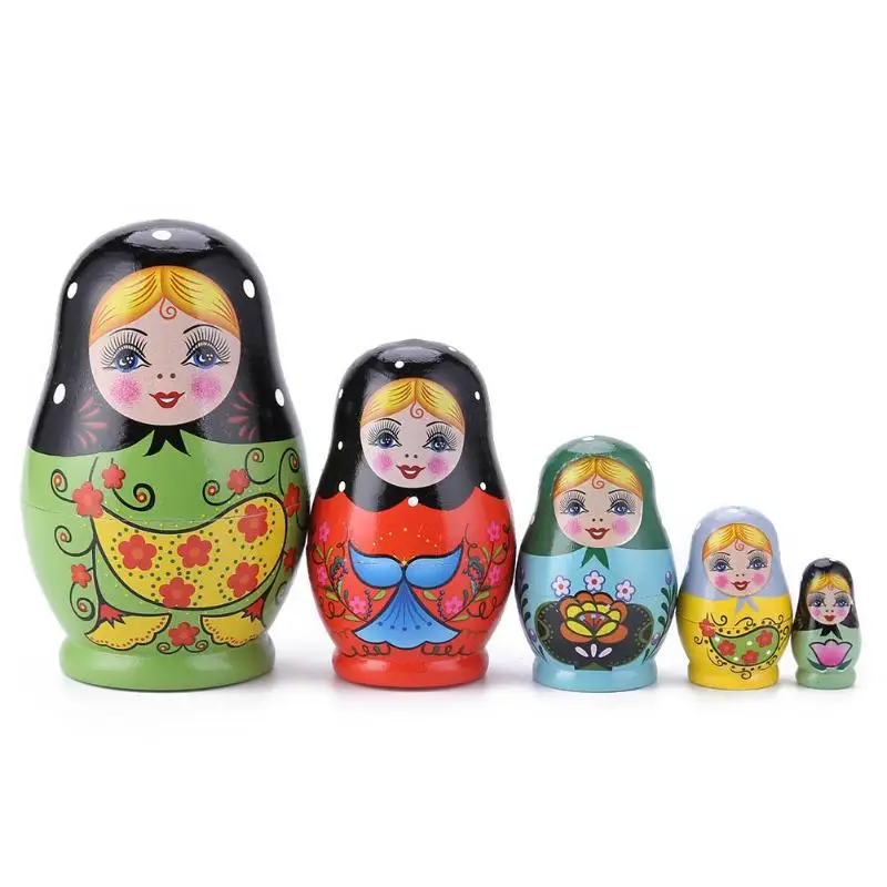 Фото 1 Набор цветная русская кукла-матрешка | Игрушки и хобби