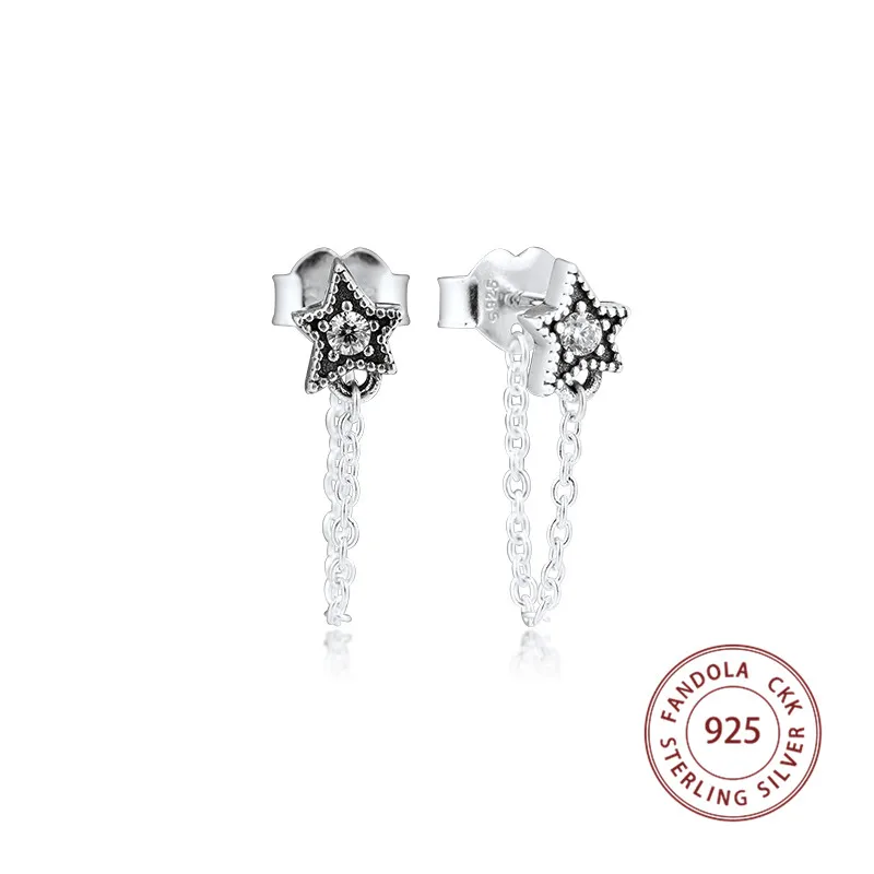 Женские серьги из серебра 925 пробы со сверкающими бриллиантами | Украшения и