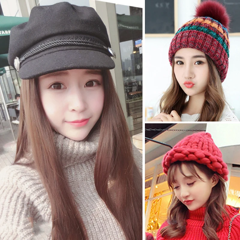

Модная женская Зимняя кепка Skullies Beanies, женская уличная шапка-капот, Женская Мягкая вязаная шапка, зимняя теплая