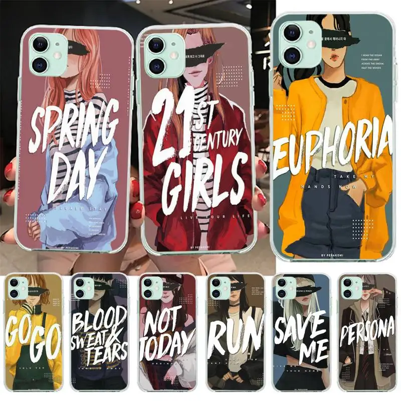

Pepakomi Bts Perfect Girl art Phone Case for iphone 12 13 Mini SE 2020 6 6S Plus 7 8 Plus X XR XS 11 Pro Max Fundas Coque cover