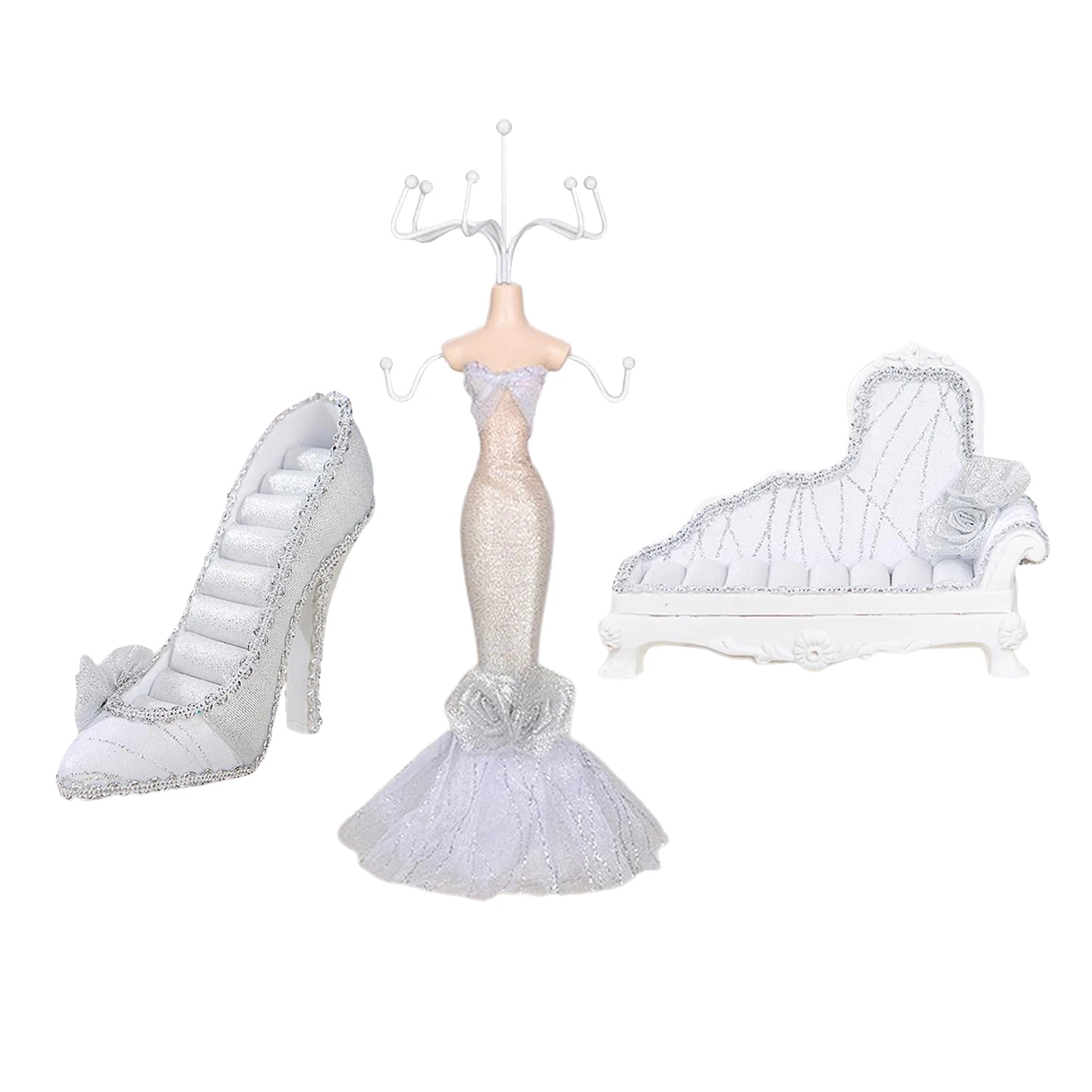 

Creative Jewelry Display Stand Necklace Earring Holder Mannequin Sofa Rings Holder Jewellery Hanger Dress Display Organizer