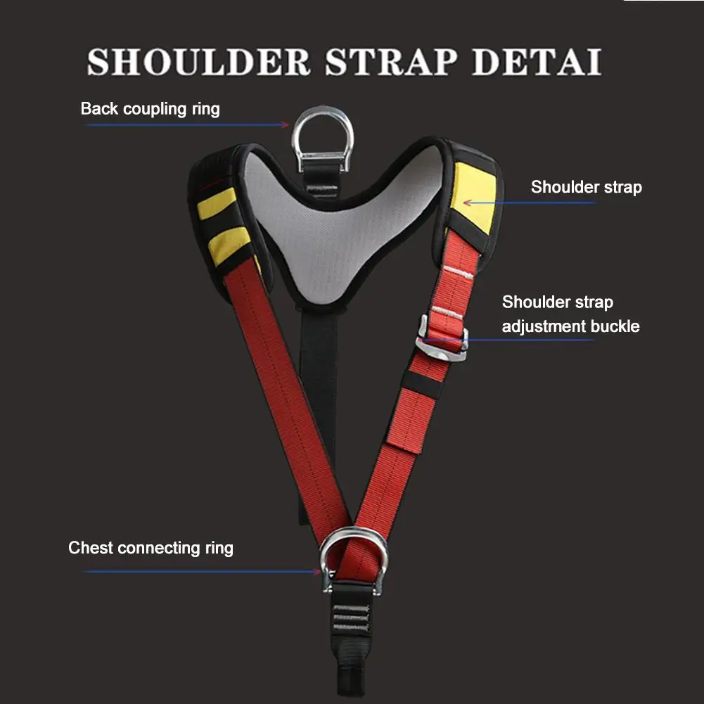 outdoor rock climbing hiking rescue aerial work caving equipment adjustable upper body safety belt shoulder strap harness free global shipping