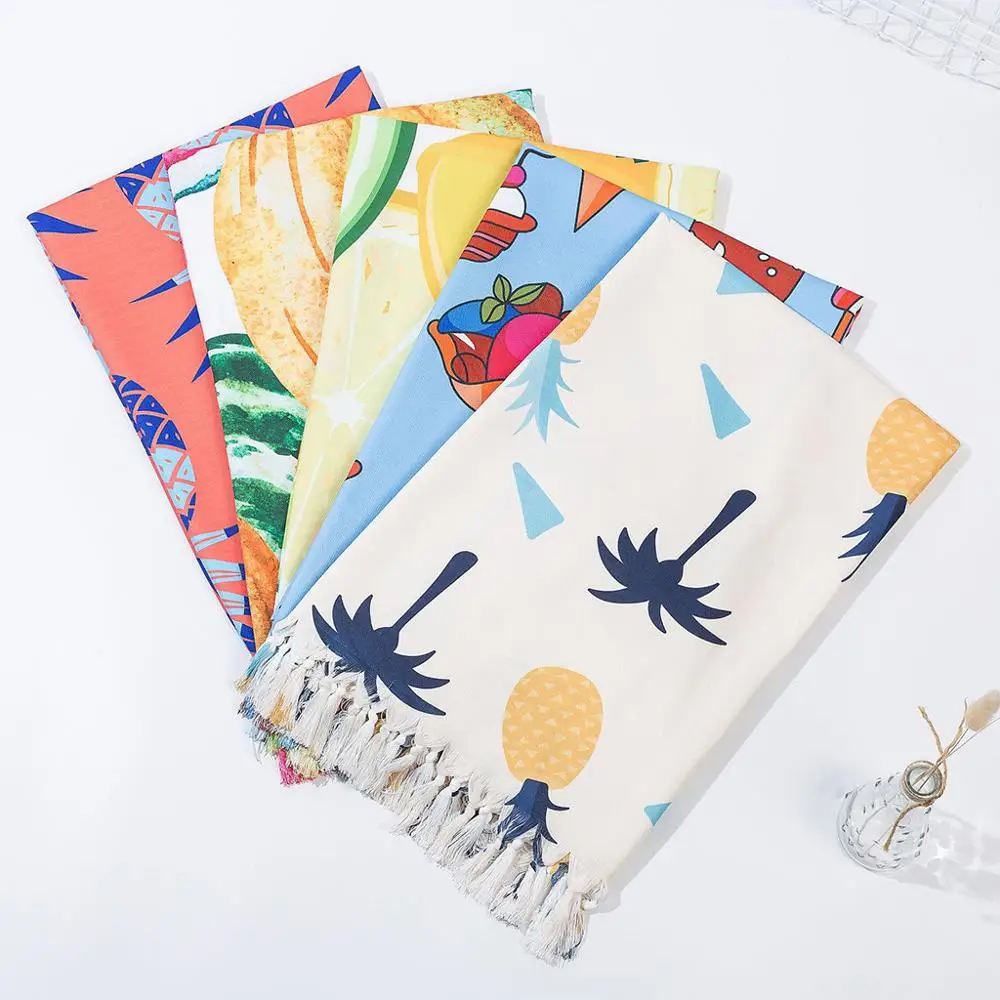 Пляжные Полотенца s для взрослых пляжное полотенце Турция кисточкой печати